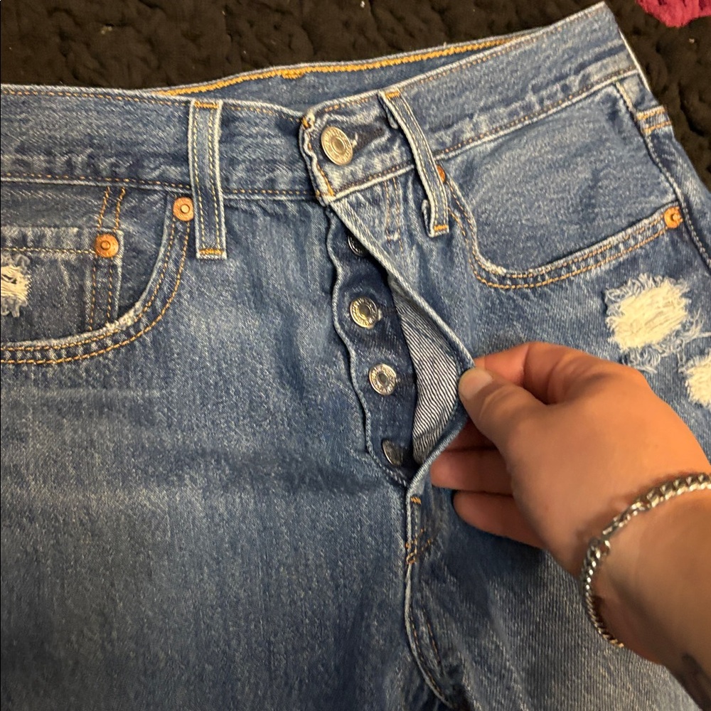 Distressed Levi’s Premium 501 S - Picture 2 of 13